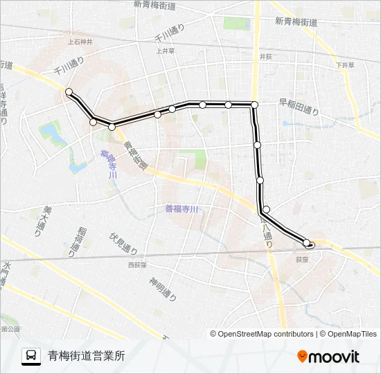 西５１−１ バスの路線図