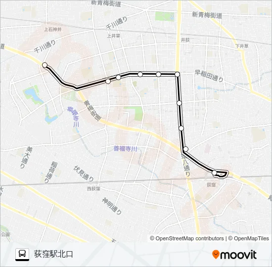 西５１−２ バスの路線図