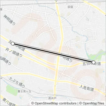 五日市街道入庫（回送） Bus Line Map