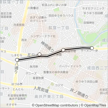 五日市（営）〜年金機構 Bus Line Map