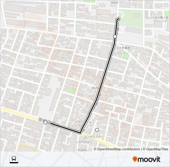白鷺１〜阿佐谷営業所Ａ Bus Line Map