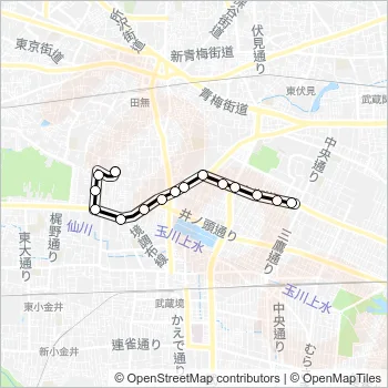 ヴィ〜武蔵野営（Ｈ／深） Bus Line Map