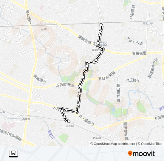 けやき Bus Line Map