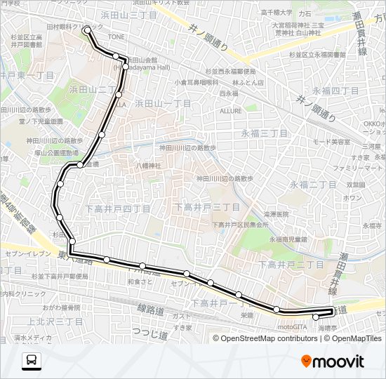さくら Bus Line Map