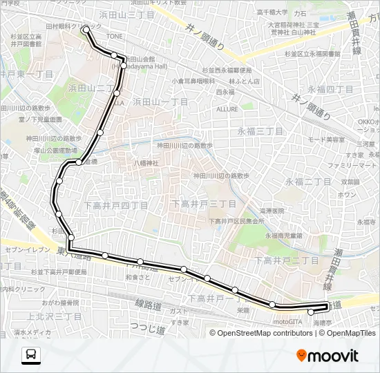 さくら Bus Line Map