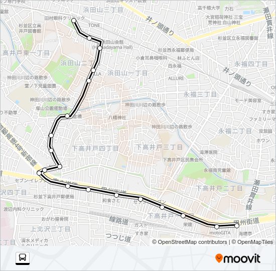 さくら Bus Line Map