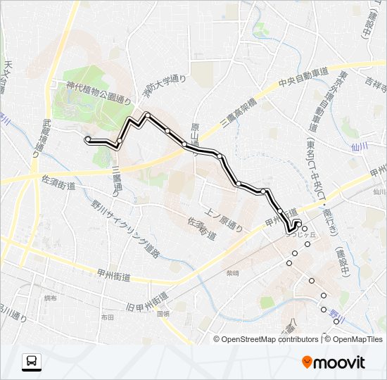丘２１ Bus Line Map