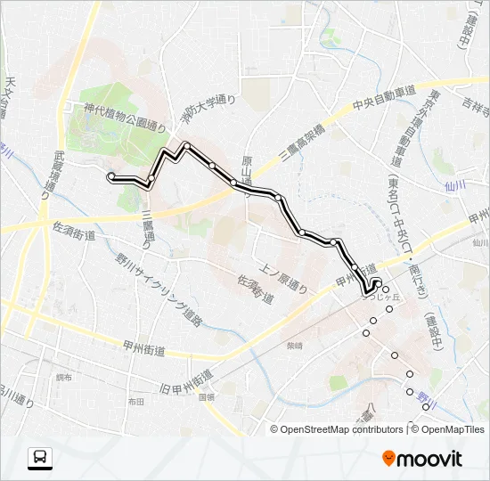 丘２１ Bus Line Map