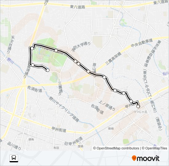 丘２１ Bus Line Map