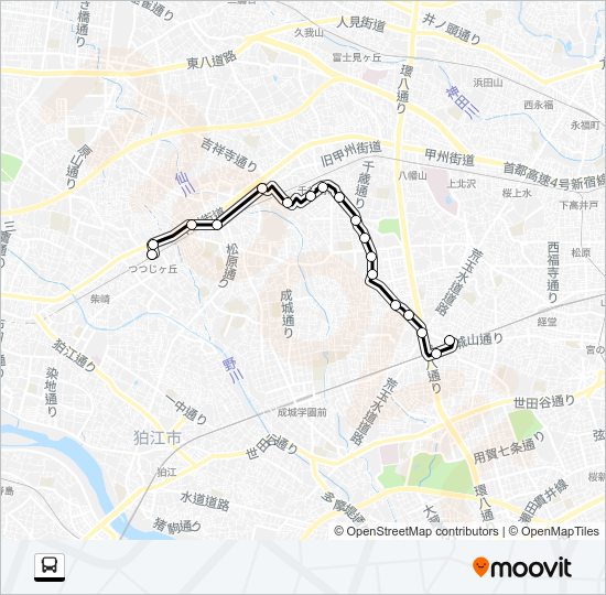 丘２２ Bus Line Map