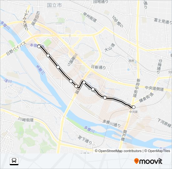 中０２ Bus Line Map