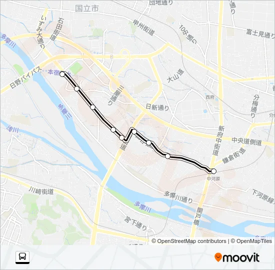 中０２ バスの路線図