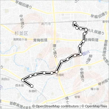 中７１ Bus Line Map