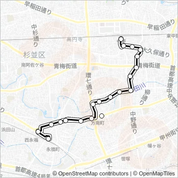 中７１ Bus Line Map