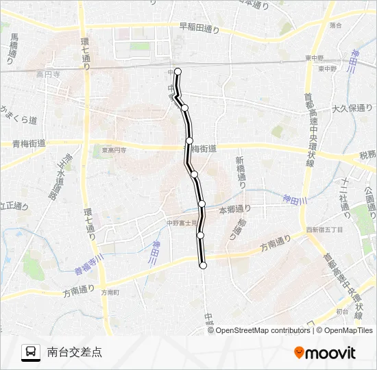 中８２ バスの路線図
