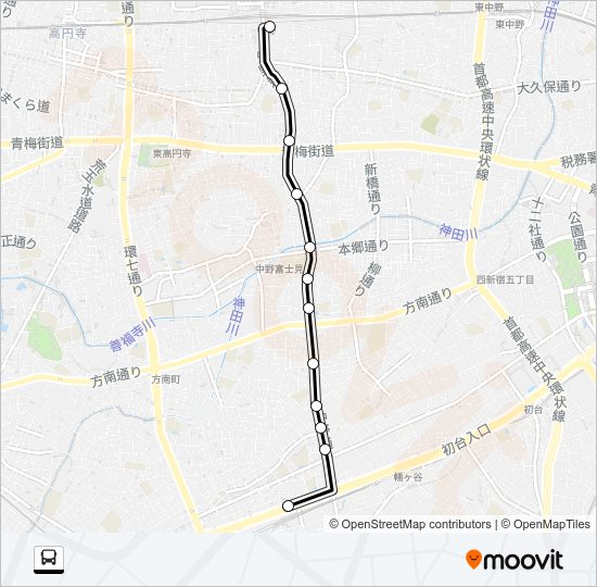 中８２ Bus Line Map