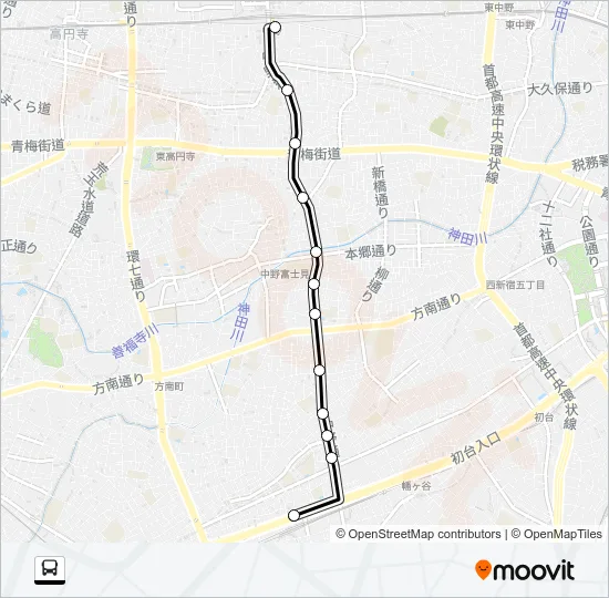 中８２ バスの路線図