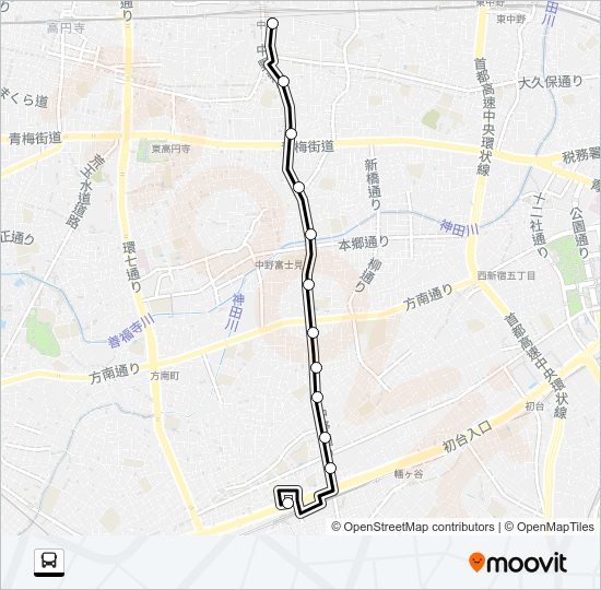 中８２ Bus Line Map