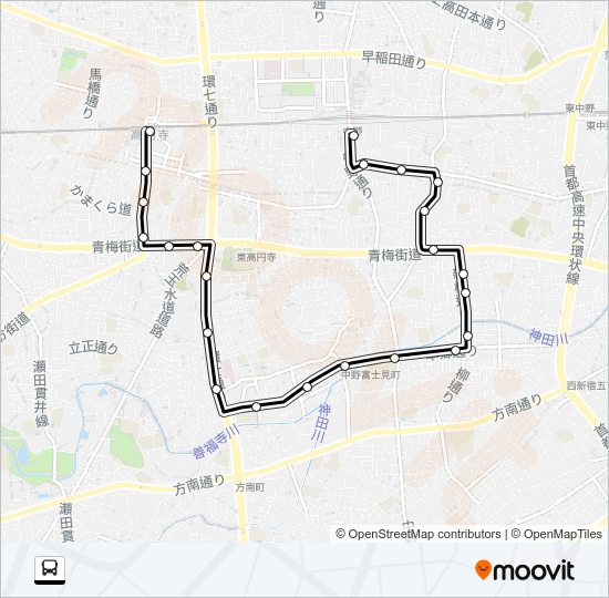 中８６ Bus Line Map