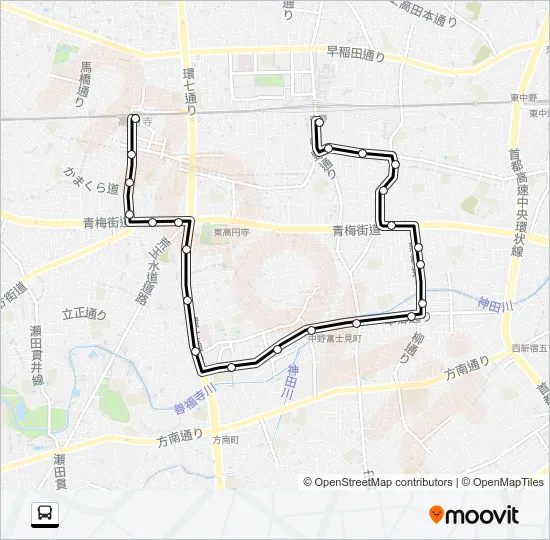 中８６ バスの路線図