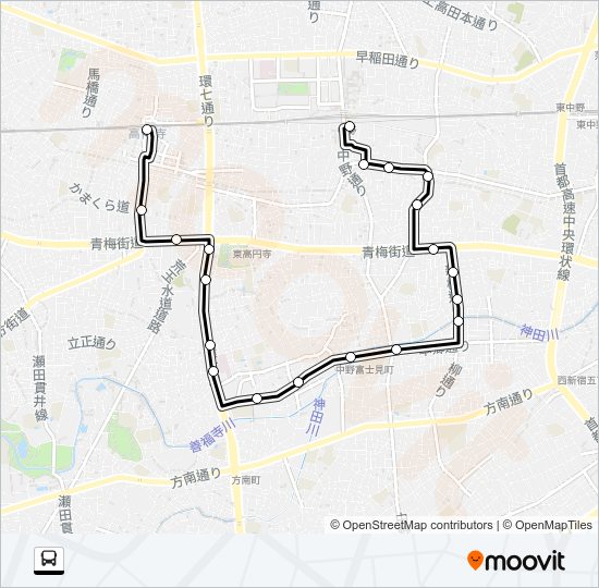 中８６ Bus Line Map