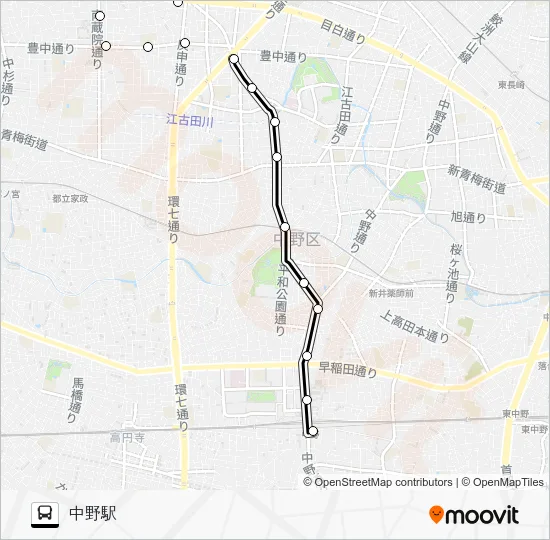 中９２ Bus Line Map