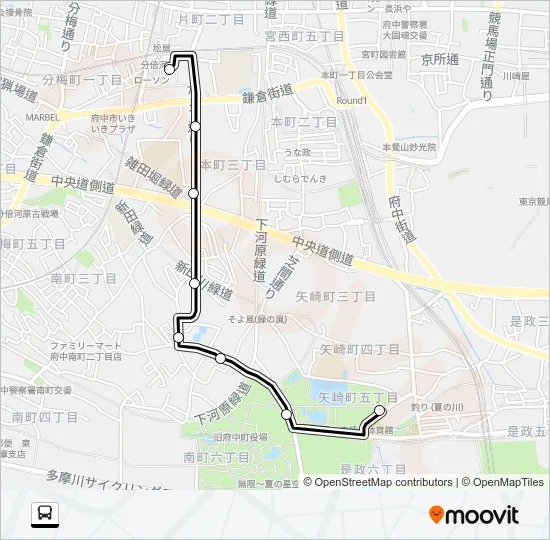 分５２ バスの路線図