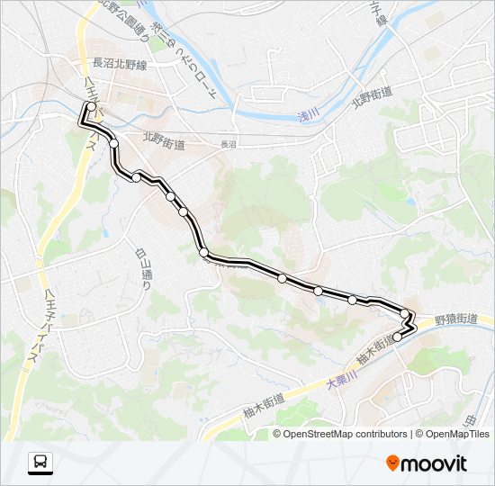 北０２ Bus Line Map