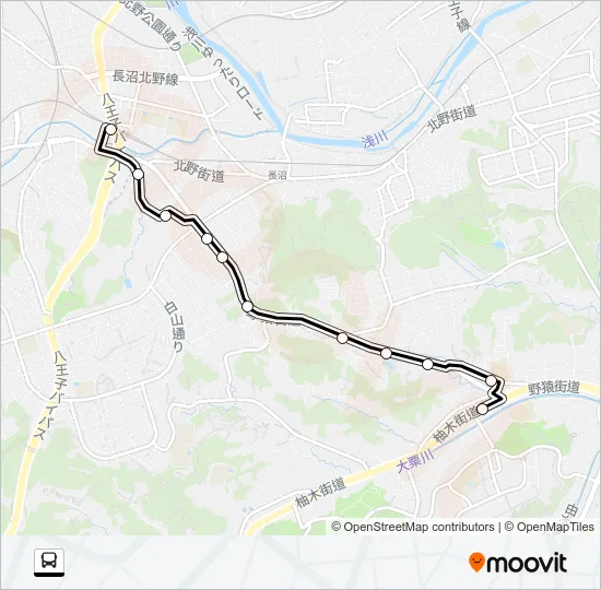北０２ Bus Line Map
