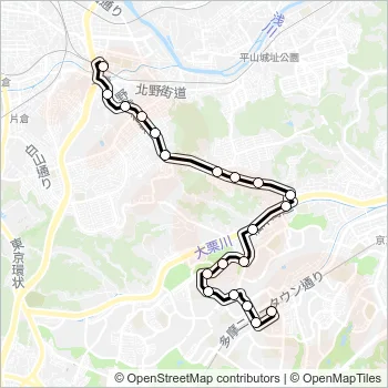 北０３ Bus Line Map
