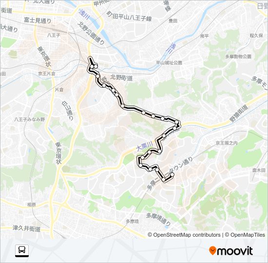 北０３ Bus Line Map