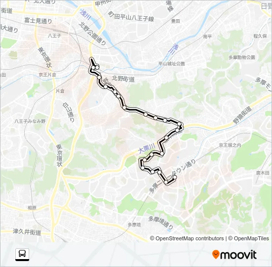 北０３ Bus Line Map