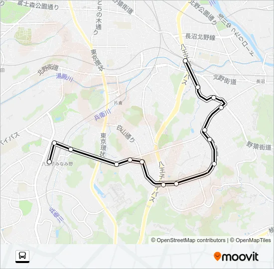 北０６ バスの路線図