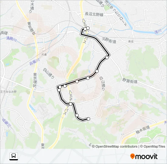 北１０ Bus Line Map