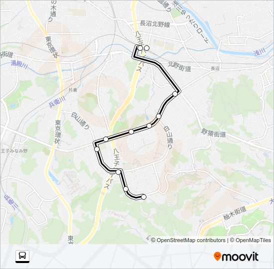 北１０ Bus Line Map