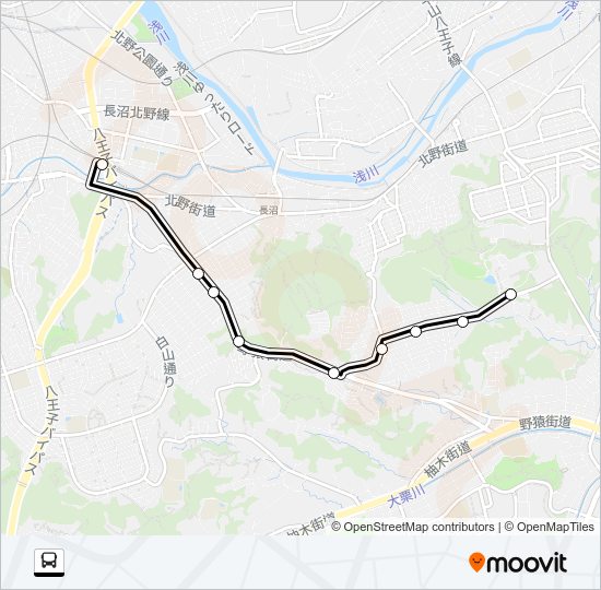 北２１ Bus Line Map