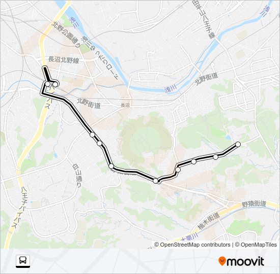 北２２ Bus Line Map