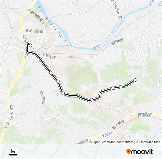 北２２ バスの路線図