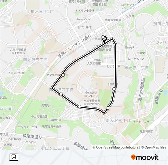 南５２ Bus Line Map