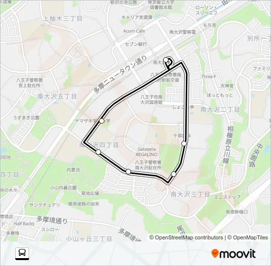 南５２ バスの路線図