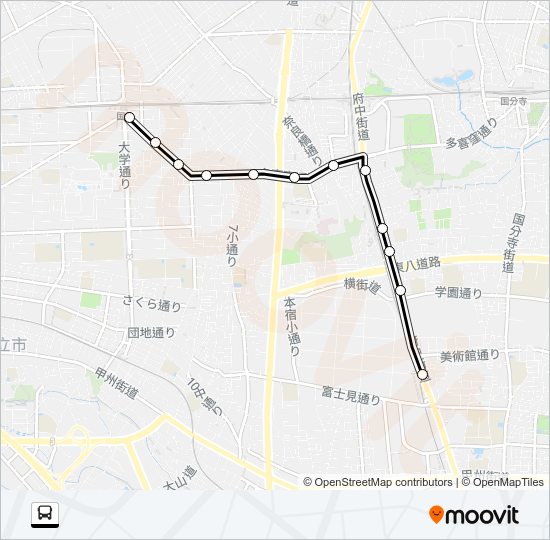国０１ Bus Line Map