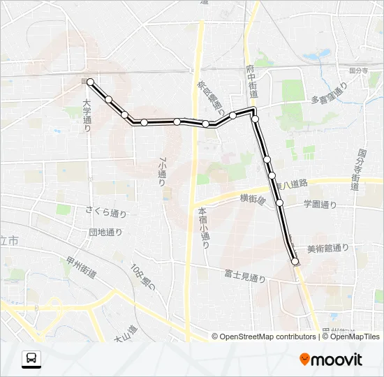 国０１ バスの路線図