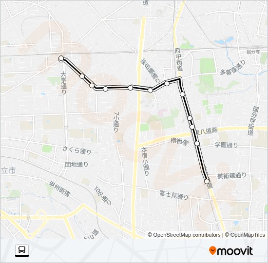 国０１ Bus Line Map
