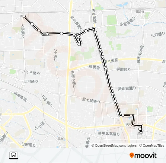 国０３ バスの路線図