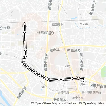 国１７ Bus Line Map