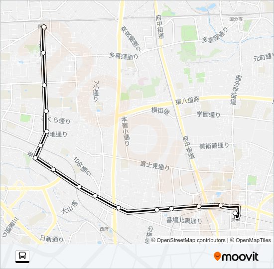 国１７ Bus Line Map