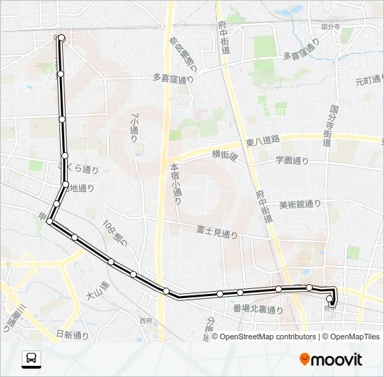 国１７ バスの路線図
