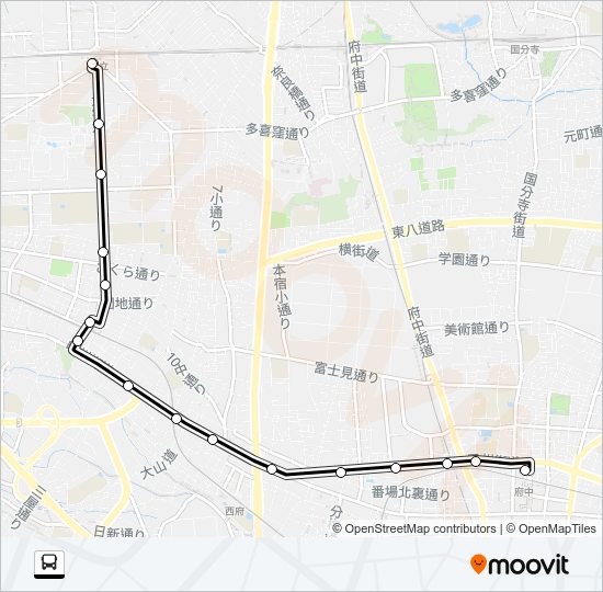 国１７ Bus Line Map
