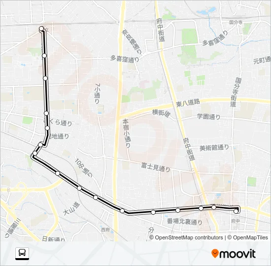 国１７ Bus Line Map