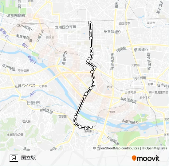 国１８ Bus Line Map